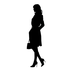 Classy Female Silhouette Vinyl Car Decal Sticker – Waterproof & UV-Resistant 3.4133333333333336"