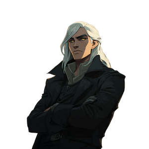 Fantasy White-Haired Man V2 Vinyl Car Decal Sticker – Waterproof & UV-Resistant 3.4133333333333336"