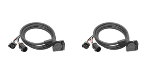 2x Bargman 7-Way Flat Trailer Wiring Connector | 7-Foot Cable | Heavy-Duty & Flame Retardant | Pickup Truck Bed Installation