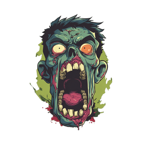 Cartoon Zombie Art V2 Vinyl Car Decal Sticker – Waterproof & UV-Resistant 3.4133333333333336"