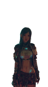 Cyberpunk Japanese Woman V9 Vinyl Car Decal Sticker – Waterproof & UV-Resistant 9.706666666666667"