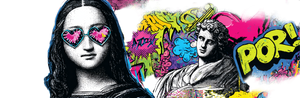 Kawaii Mona Lisa Vinyl Car Decal Sticker – Waterproof & UV-Resistant 4.16"