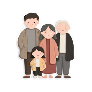 Family Stickers Crowd Vinyl Car Decal Sticker – Waterproof & UV-Resistant 3.4133333333333336"