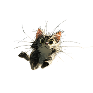 Whiskers On Run Vinyl Car Decal Sticker – Waterproof & UV-Resistant 6.826666666666667"