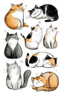 Cute Cartoon Cats V28 Vinyl Car Decal Sticker – Waterproof & UV-Resistant 4.4 Cute Cartoon Cats V28 Vinyl Car Decal Sticker – Waterproof & UV-Resistant 4.4