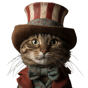 Cat In Hat V35 Vinyl Car Decal Sticker – Waterproof & UV-Resistant 3.4133333333333336"