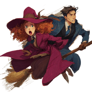 Witch And Man V2 Vinyl Car Decal Sticker – Waterproof & UV-Resistant 6.826666666666667"