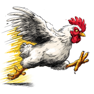 Speedy Chicken Legs Vinyl Car Decal Sticker – Waterproof & UV-Resistant 3.4133333333333336"