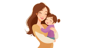 Mother Daughter Hug V5 Vinyl Car Decal Sticker – Waterproof & UV-Resistant 5.4