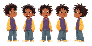 Cute Boy Character V10 Vinyl Car Decal Sticker – Waterproof & UV-Resistant 2.56"