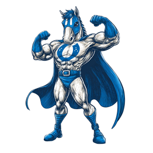 Colts Superhero Mascot V3 Vinyl Car Decal Sticker – Waterproof & UV-Resistant 3.4133333333333336"