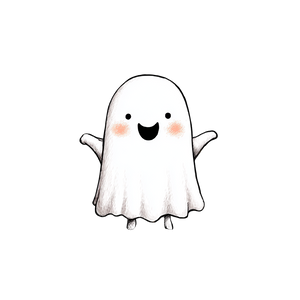 Cute Ghost Cartoon V4 Vinyl Car Decal Sticker – Waterproof & UV-Resistant 6.826666666666667"