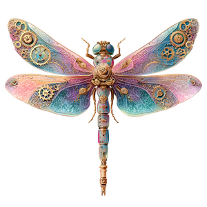 Steampunk Dragonfly V2 Vinyl Car Decal Sticker – Waterproof & UV-Resistant 6.826666666666667"