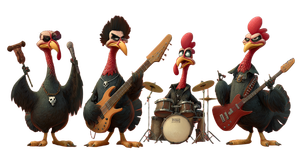 Metal Turkeys Band V2 Vinyl Car Decal Sticker – Waterproof & UV-Resistant 5.4