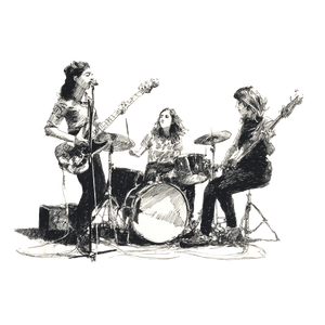 Female Band Poster V2 Vinyl Car Decal Sticker – Waterproof & UV-Resistant 3.4133333333333336"