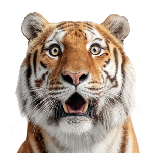 Surprised Tiger V2 Vinyl Car Decal Sticker – Waterproof & UV-Resistant 6.826666666666667"