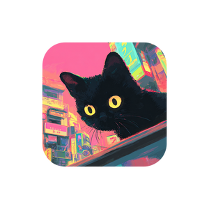 Cute Cat Mascot V7 Vinyl Car Decal Sticker – Waterproof & UV-Resistant 6.826666666666667"
