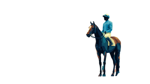 Jockey With Horse V2 Vinyl Car Decal Sticker – Waterproof & UV-Resistant 5.4