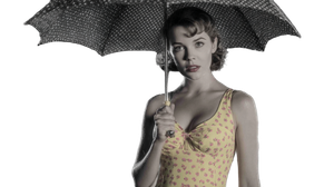 Woman With Umbrella V15 Vinyl Car Decal Sticker – Waterproof & UV-Resistant 2.72"
