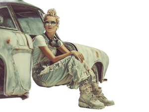Apocalyptic Fashion Driver Vinyl Car Decal Sticker – Waterproof & UV-Resistant 6.1866666666666665"