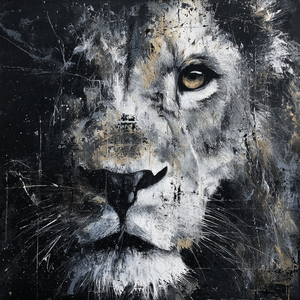Abstract Lion Portrait V2 Vinyl Car Decal Sticker – Waterproof & UV-Resistant 6.826666666666667"