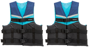 2x Stay Safe on the Water | Airhead Type III Vibe PFD Adult Life Vest | Fits Chest Sizes 32"-40"