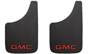 2x Universal Fit Mud Flaps | Fiberglass Reinforced | Red GMC Logo | Easy-Fit Series