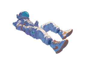 Astronaut In Space V122 Vinyl Car Decal Sticker – Waterproof & UV-Resistant 2.933333333333333"