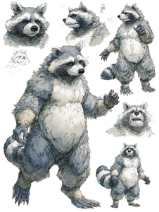 Kaiju Raccoon V2 Vinyl Car Decal Sticker – Waterproof & UV-Resistant 8.213333333333333"