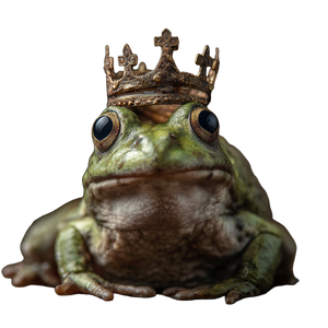 Crowned Frog V2 Vinyl Car Decal Sticker – Waterproof & UV-Resistant 3.4133333333333336"