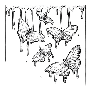 Melting Butterflies Vinyl Car Decal Sticker – Waterproof & UV-Resistant 3.4133333333333336"