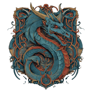 Viking Dragon Graffiti Vinyl Car Decal Sticker – Waterproof & UV-Resistant 3.4133333333333336"