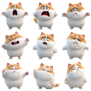 Fat Cute Cat Vinyl Car Decal Sticker – Waterproof & UV-Resistant 3.4133333333333336"