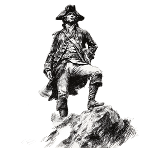 Revolutionary Soldier Sketch Vinyl Car Decal Sticker – Waterproof & UV-Resistant 6.826666666666667"
