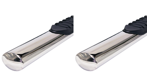 2x 2019-2023 Ford Ranger | TrailFX TFX 4" Oval Tube Side Steps, Slip-Resistant, Polished Stainless Steel