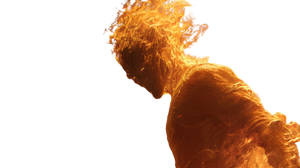 Human Torch Vinyl Car Decal Sticker – Waterproof & UV-Resistant 2.72"