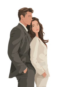 Romance Couple Vector Vinyl Car Decal Sticker – Waterproof & UV-Resistant 4.4