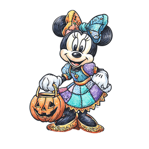 Patchwork Minnie Mouse V2 Vinyl Car Decal Sticker – Waterproof & UV-Resistant 6.826666666666667"