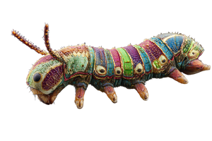 Detailed Macro Caterpillar Vinyl Car Decal Sticker – Waterproof & UV-Resistant 2.986666666666667"