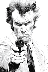 Dirty Harry Manga Vinyl Car Decal Sticker – Waterproof & UV-Resistant 8.96"