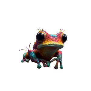 Colorful Alien Frog Vinyl Car Decal Sticker – Waterproof & UV-Resistant 3.4133333333333336"