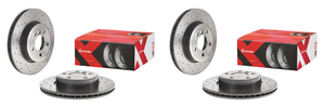 2x Brembo Brake Rotor | Vented Cross Drilled | 1 Piece | High Carbon Cast Iron | BMW X3 Fitment