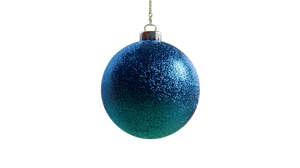Glittery Blue Bauble Vinyl Car Decal Sticker – Waterproof & UV-Resistant 5.4