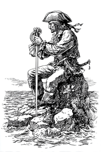 Pirate Engraving Vinyl Car Decal Sticker – Waterproof & UV-Resistant 8.96"