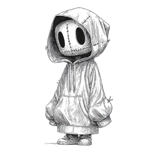 Mysterious Hoodie Being V2 Vinyl Car Decal Sticker – Waterproof & UV-Resistant 3.4133333333333336"