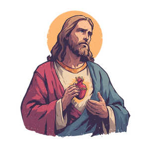 Sacred Heart Jesus V35 Vinyl Car Decal Sticker – Waterproof & UV-Resistant 3.4133333333333336"