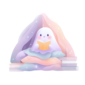 Kawaii Ghost Reading Vinyl Car Decal Sticker – Waterproof & UV-Resistant 6.826666666666667"