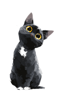 Cute Cartoon Cat V61 Vinyl Car Decal Sticker – Waterproof & UV-Resistant 4.373333333333333"