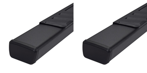 2x Upgrade Your Ride with TrailFX 4" Trapezoid Side Steps | Titanium Black Nerf Bars for Rocker Panel Mounting | Slip-Resistant Pads for Safe Entry and Exit