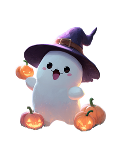 Cute Halloween Ghost V38 Vinyl Car Decal Sticker – Waterproof & UV-Resistant 4.16"